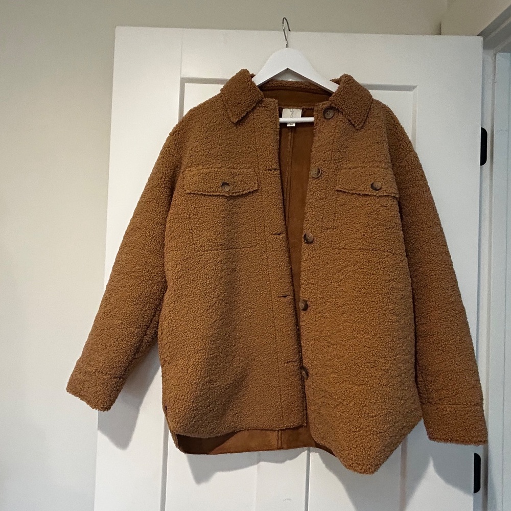 Joie Sherpa Teddy Jacket women's small s